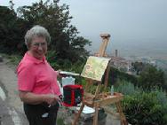 Painting Cortona from above